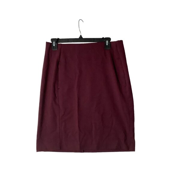 J. Jill Ponte Pencil Skirt Women Small Petite Burgundy Business Career Workwear - Picture 1 of 6